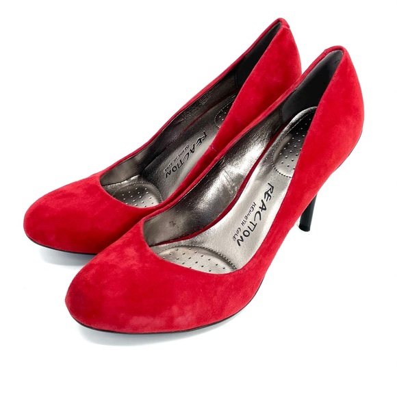 Reaction Kenneth Cole Red Suede Pumps 